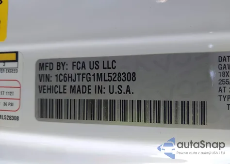 2021 Jeep Gladiator Overland 4X4 из США, поврежденный, VIN 1C6HJTFG1ML528308